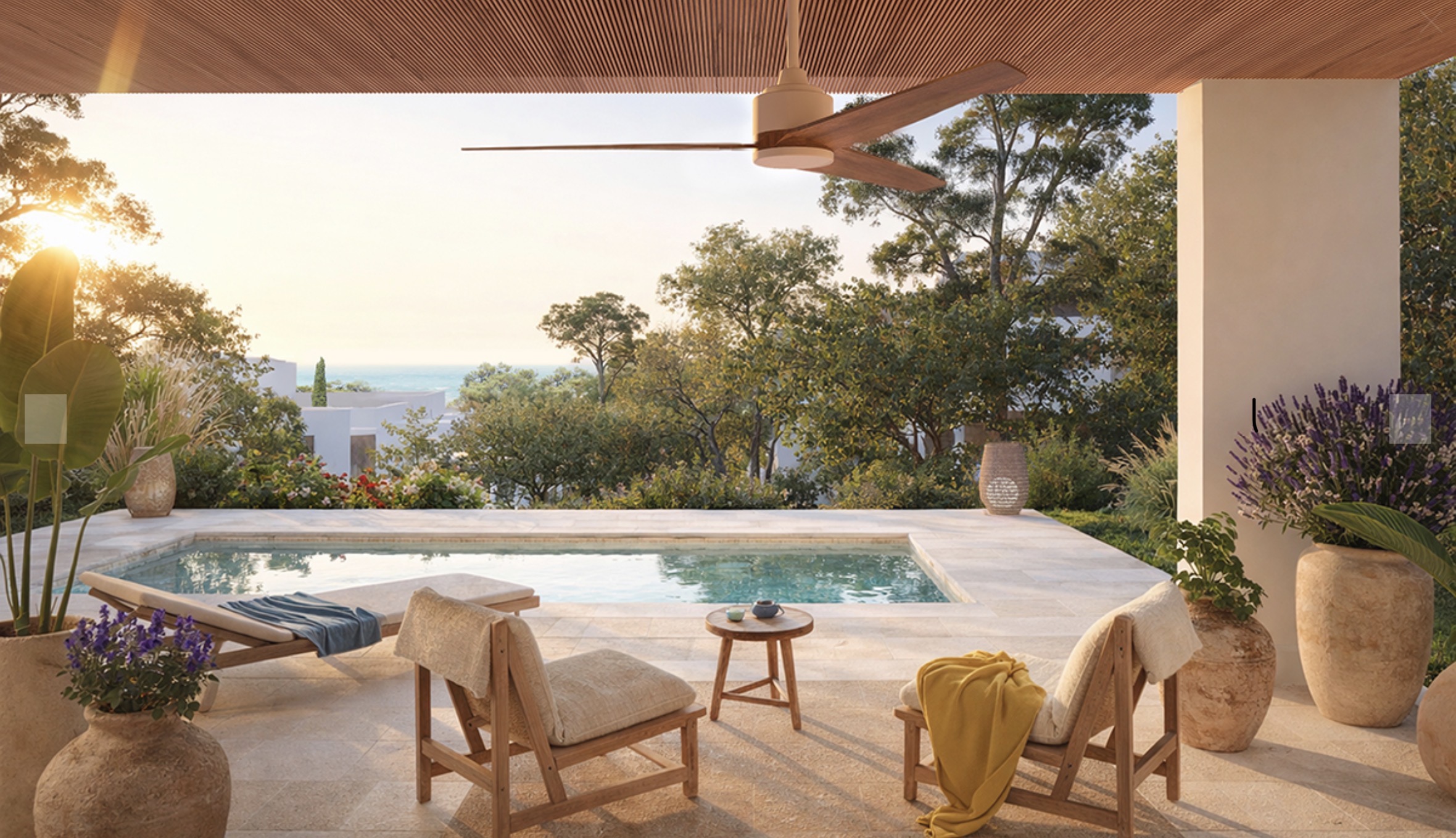Villa Èter terrace and pool